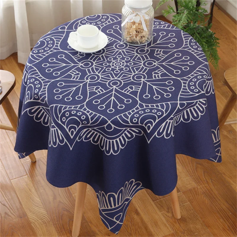 

Hotel Cafe Home Art Decoration Striped Linen Cotton Table Cloth