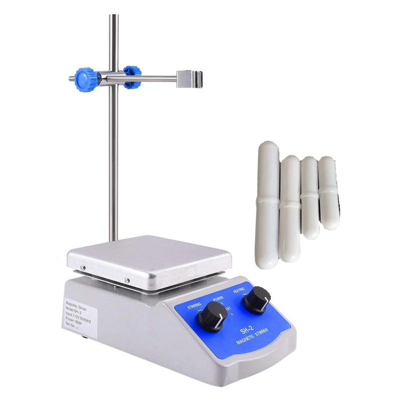 

Magnetic Stirrer Hot Plate With Thermometer,2000ML Mixing Capacity Magnetic Hotplate Stirrer With Stir Bar Stand US Plug