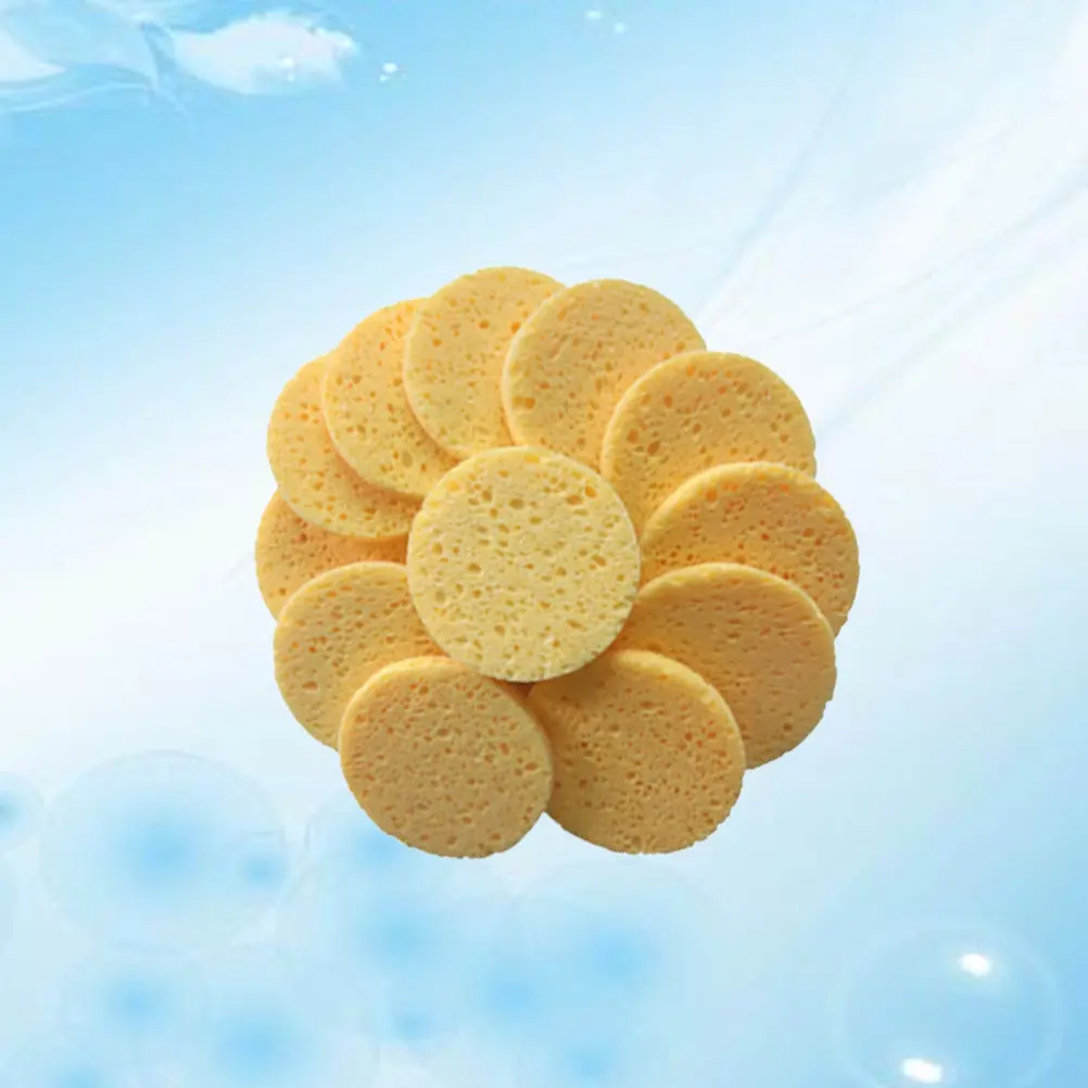 20Pcs 메이크업 코튼 스폰지 소프트 스킨 컬러 라운드 60x8mm 페이스 클리닝 퍼프 메이크업 리무버 패드 딥 엑스폴리에이팅