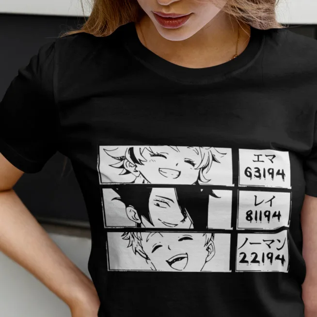

The Promised Neverland Anime T-shirt,Emma, Ray,Norman,Anime,Manga UNISEX T-shirt