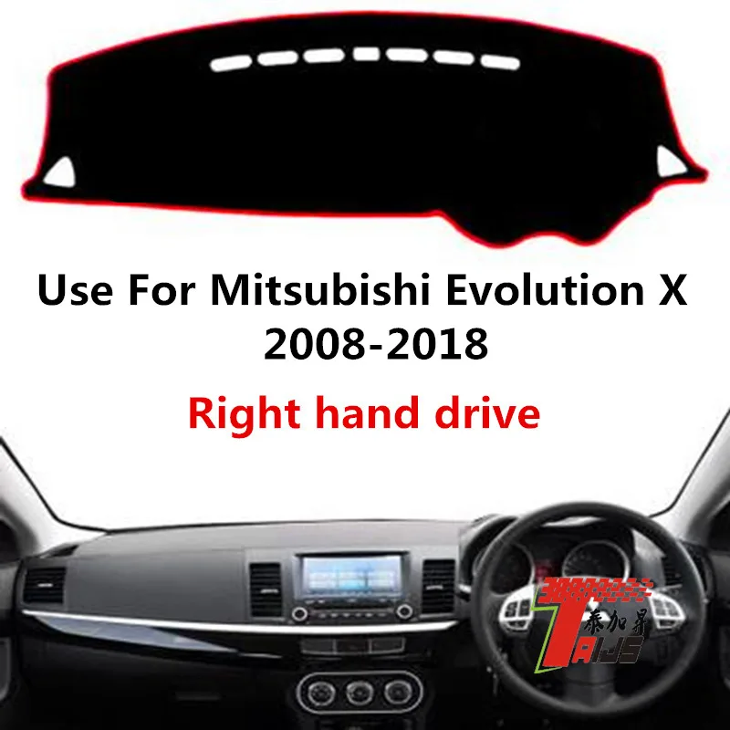 

TAIJS factory Sunshade Protector Suede dashboard cover for Mitsubishi Evolution X 2008-2018 Right hand drive hot selling