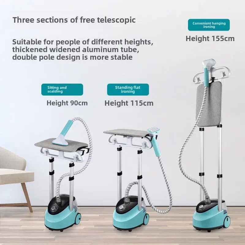 EU/UK 1800ML Small Handheld 11 Gears Ironer Home Use Double Rod Vertical Clothing Steam Iron Wrinkle Garment Steamer for Clothes 1