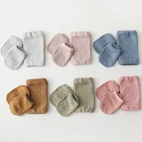 Summer Baby Knee Pads Socks Set Solid Color Non-slip Socks Kneecap Kid Crawling Safety Floor Sock Knee Protector for Girls Boy 2