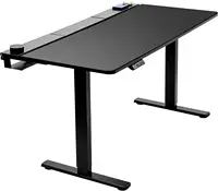 Electric 60 x 30 inch Standing Desk Workstation with Concealed Cable Trays and Full-Size Mouse Pad, Memory Controller Heigh 1