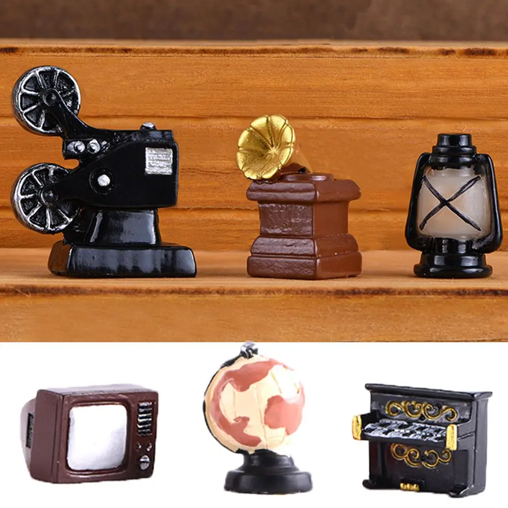 Artigianato Giocattolo Casa Delle Bambole Ornamenti Decorazioni Per La Casa Telefono Mini Pianoforti Mobili Figurine Modello Tv