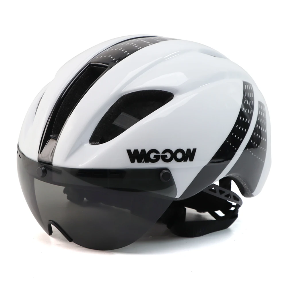 Details about   Set Road Bicycle Helmet Goggle Aero Ultra-light In-mold Racing Cycling BikeSport 