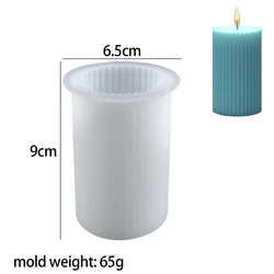 Classical Striped Roman Silicone Candle Mold for DIY Pillar Candle Making (Big)