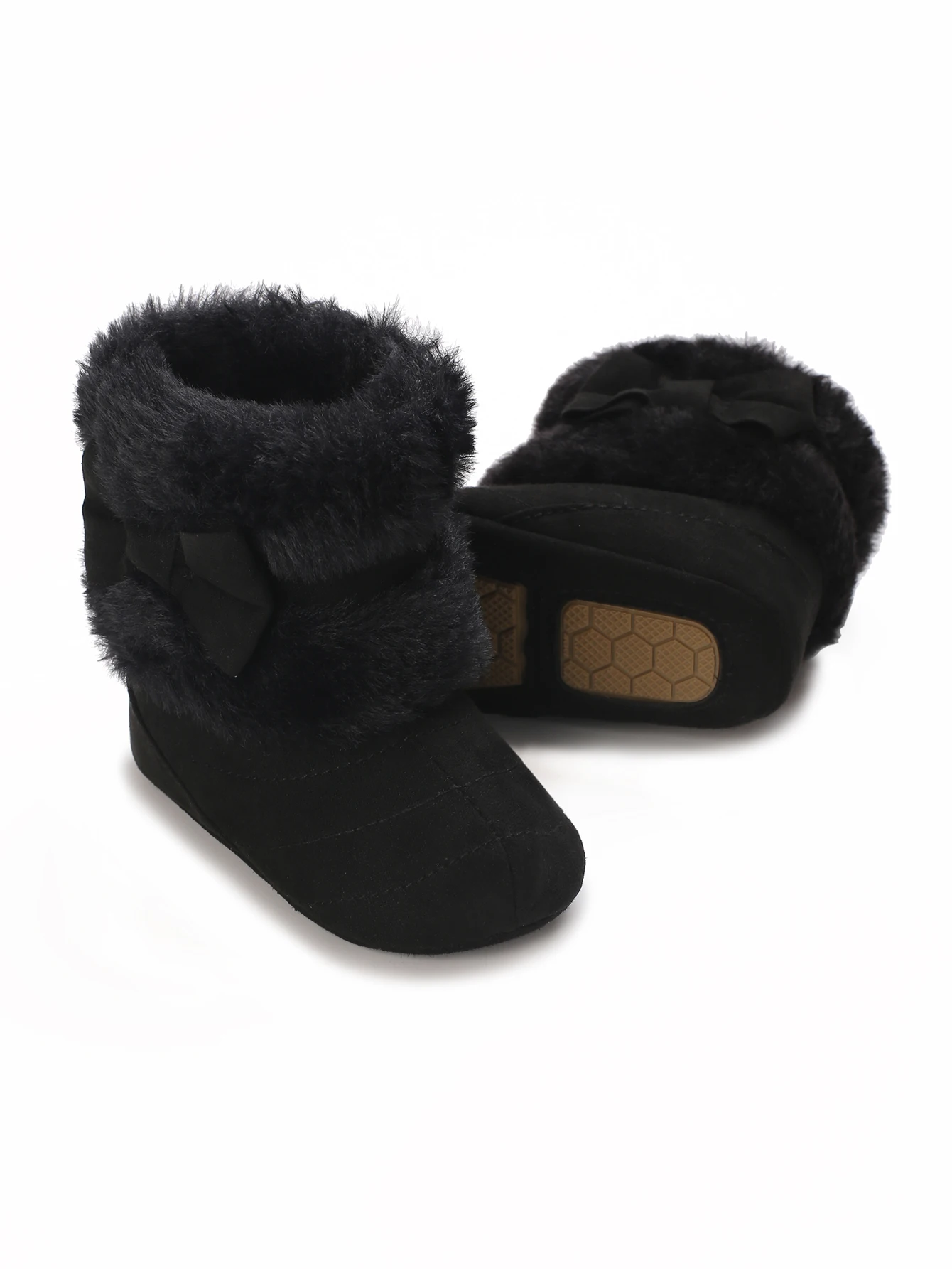 0–18 Monate Baby-Winterstiefel – Plüsch-Schneestiefel mit süßer Schleife | Warmer erster Schritt – Detail 38