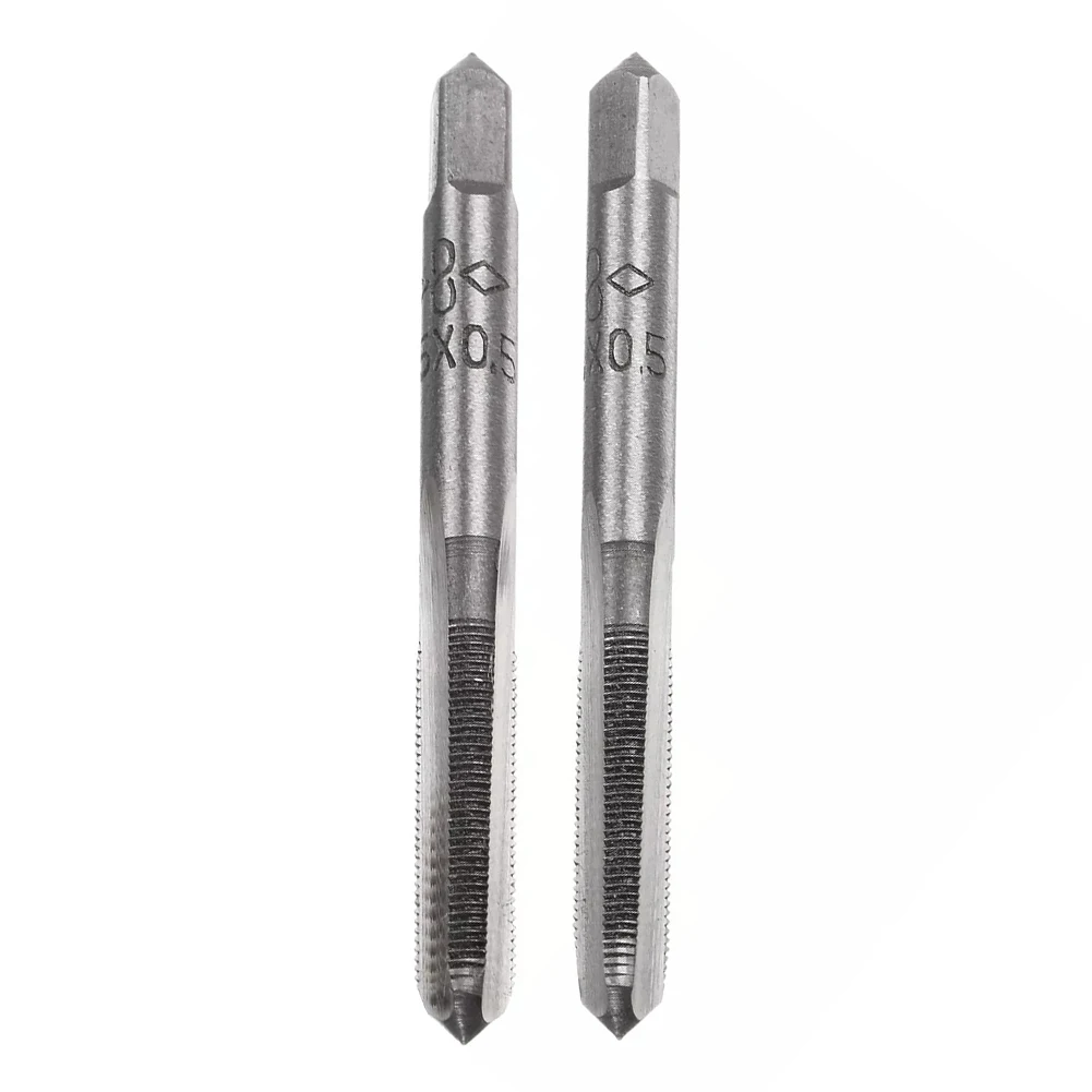 2pcs M5 X 0.5 Taper/Bottom Thread Taps Metric Hand Tap Straight Flute Taper Plug Botton Tap Drill Bit Hand Threading Tool