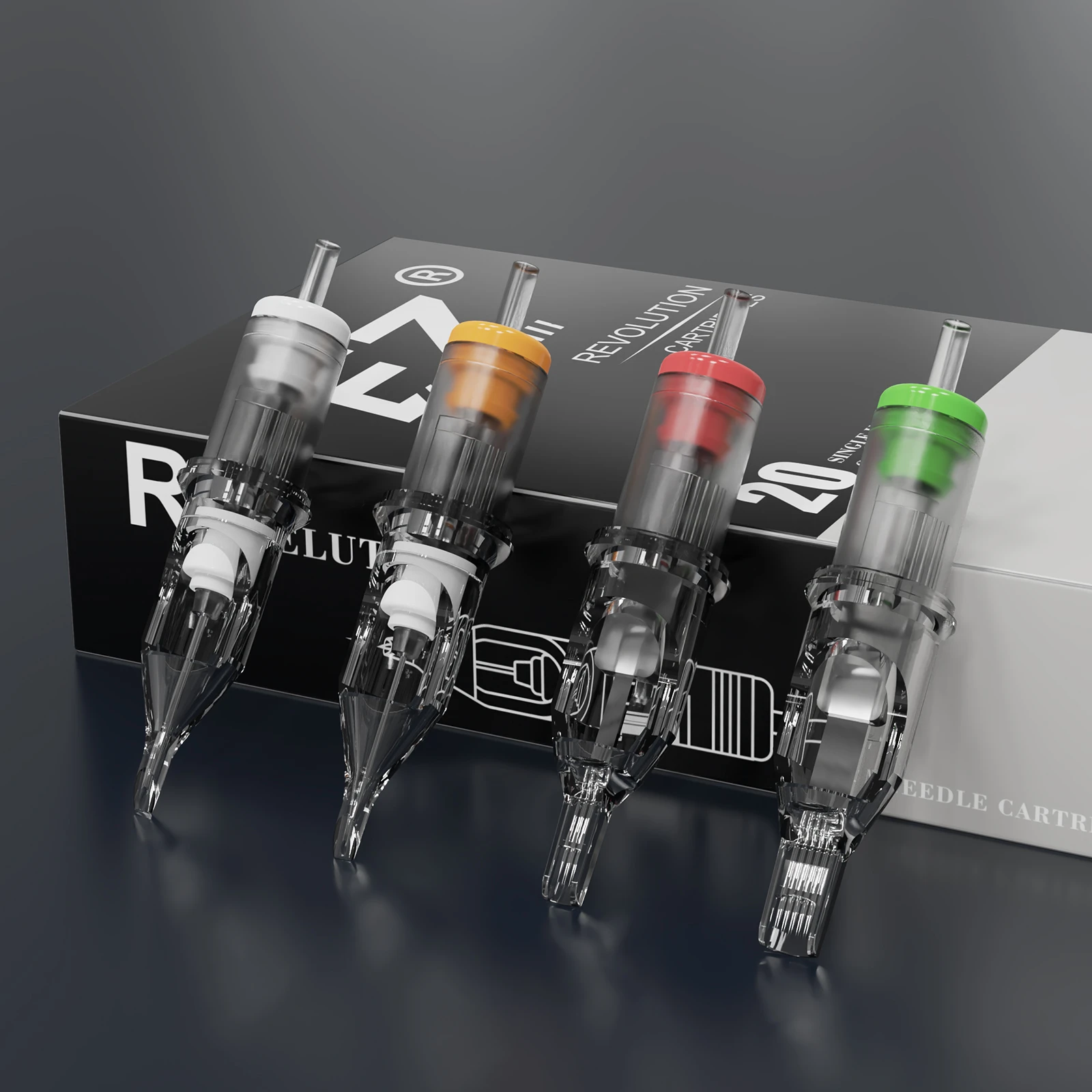 200 Pcs Assorted Sizes EZ Revolution Cartridge Tattoo Needles Kit RL RS M1 RM Liner Shader for Rotary Pen Machine Grips