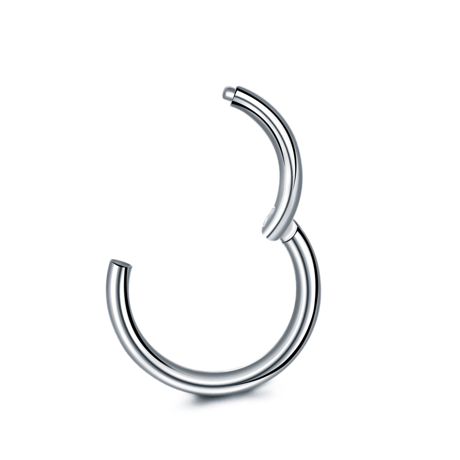 Body Piercing Jewelry 1Pc 316L Stainless Steel Hinged Segment Nose Ring Ear Cartilage Tragus Helix Lip Piercing Nose Hoop