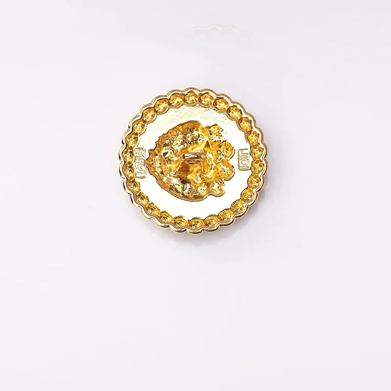 10pcs Lion Drips oil Luxury Metal Buttons For Trendy Clothing Sweater Cardigan Coat DIY Sewing Accessories Gold 15mm Buttons 5