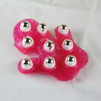 롤러 9 볼 바디 마사지 장갑, 근육 통증 완화, 안티 셀룰라이트 마사지기, 목 등 어깨 엉덩이 건강 관리 상품 이미지