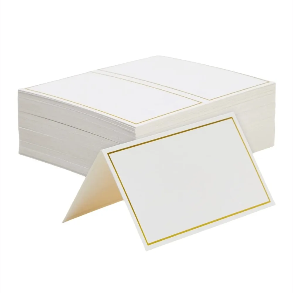 10/20/50/100pcs Gold Name Place Cards Double Sided Wedding Seating Number Card Table Decoration Birthday Party Greeting Card,place cards