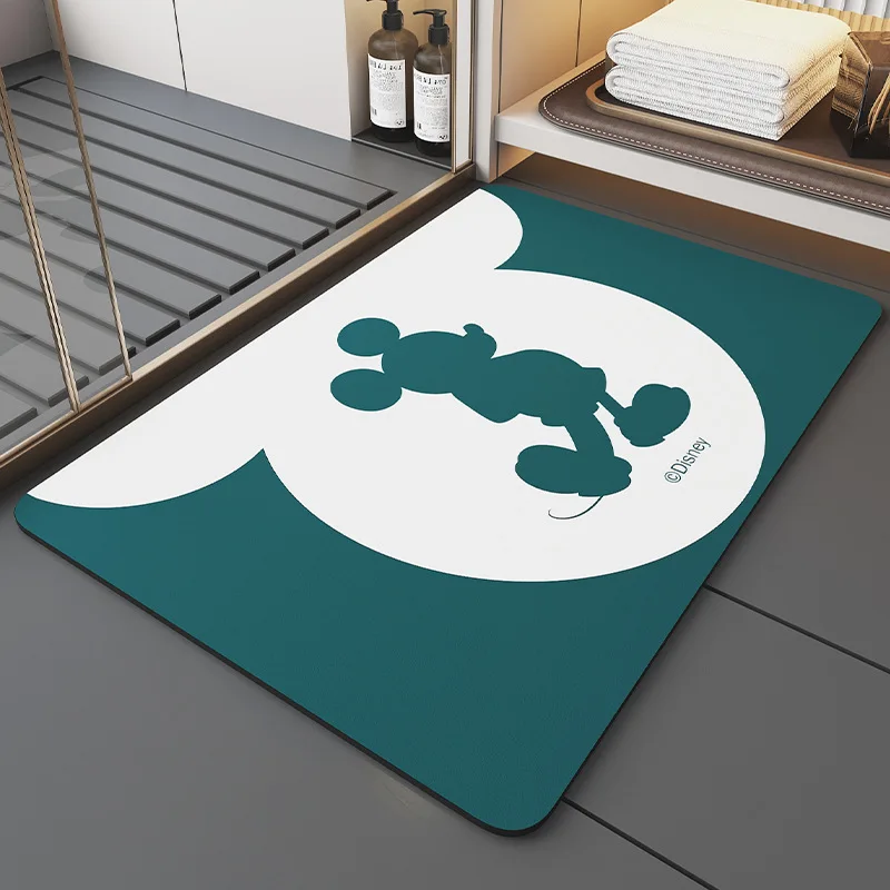 Disney Mickey Mouse Bath Mat Super Absorbent Non Slip Diatom Mud