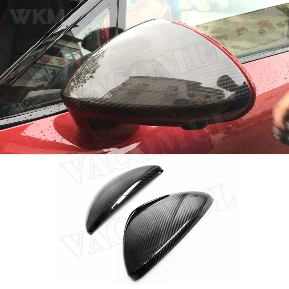 

Carbon Fiber Car Boor RearView Side Mirror Trim Cover Caps For Porsche Panamera 2014-2016 Add on style Caps