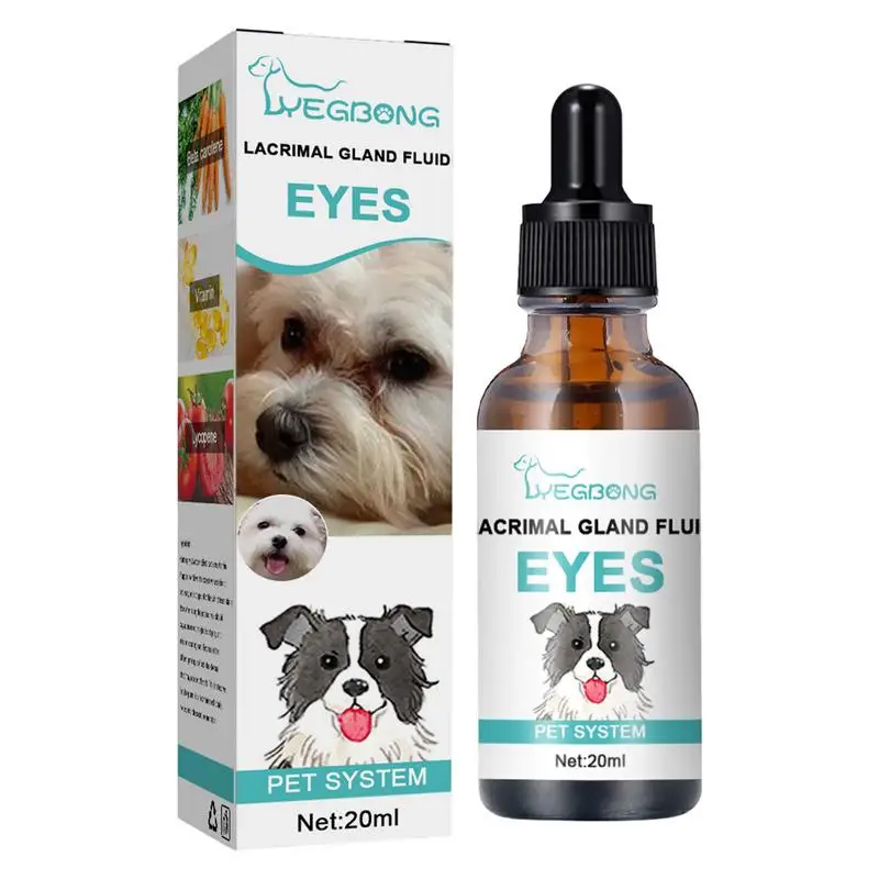 цена Dog Eye Wash 20ml Dog Eye Drops Cats & Dogs Tear Stain Remover Dog Tear Stain Cleaner Dog Eye Drops 20ml Pet Supplies