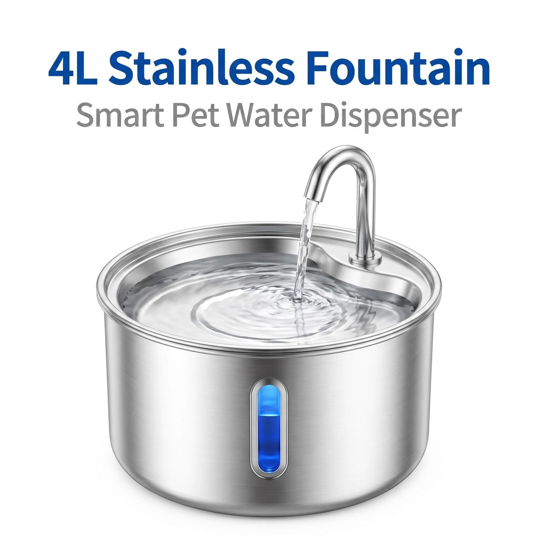 4L Smart Pet Water Fountain, circular faucet design, automatic circulation, large-capacity feeder for cats and dogs 1