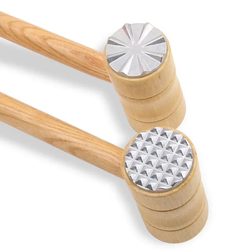 Creative Wood Meat Tenderizer Knock-sided for Steak Pork Kitchen Tools wood meat tenderizer