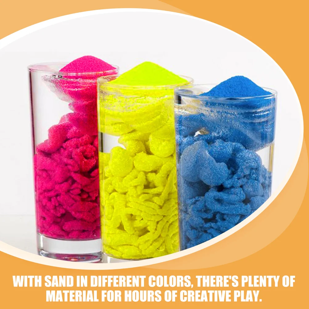 7 Packs Hydrophobic Learning Portable Small Sands Colored for Children Funny Toddlers Compact 4