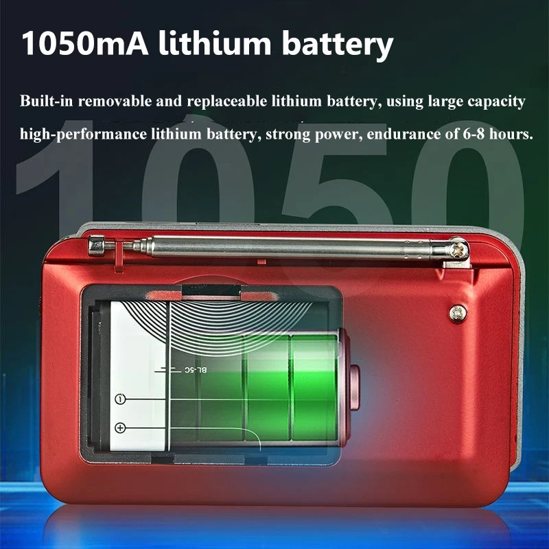 Mini Portable FM Radio High Sensitivity Radios Wireless Bluetooth Speaker with Night Light Button TF Card U Disk MP3 Music Playe