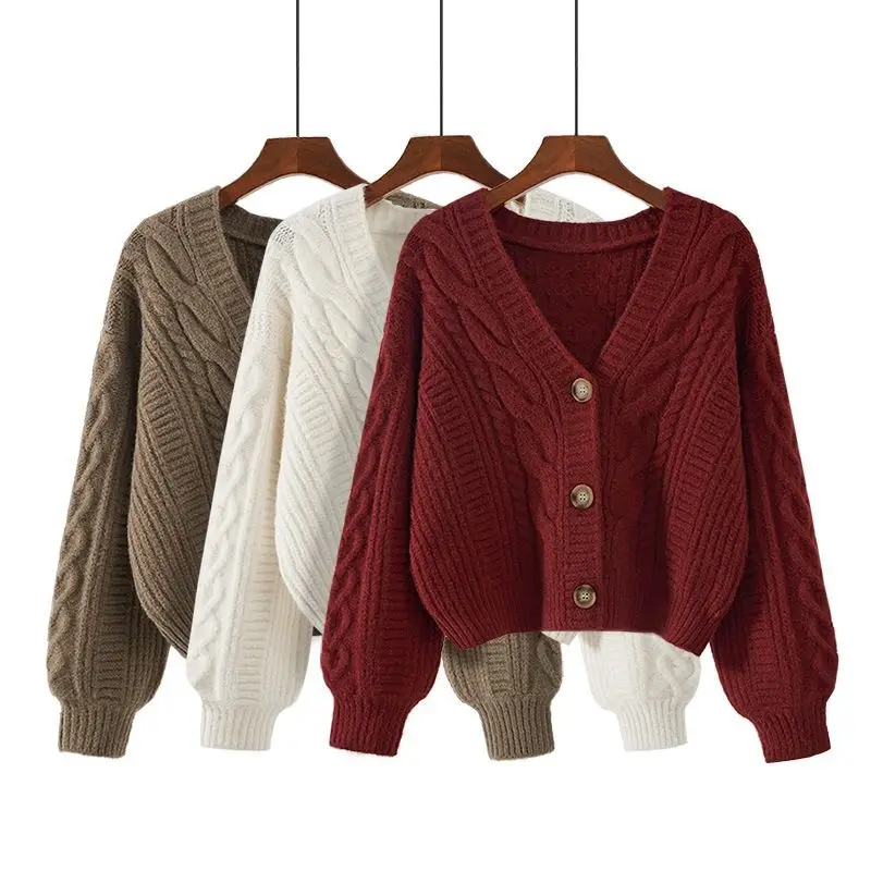 Women's Korean Style V-Neck Cardigan