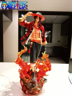 

38cm One Piece Anime Gk Return To The Sea Portgas·D· Ace Fire Fist Gift Decoration Boxed Pvc Action Figurine Collectible Model