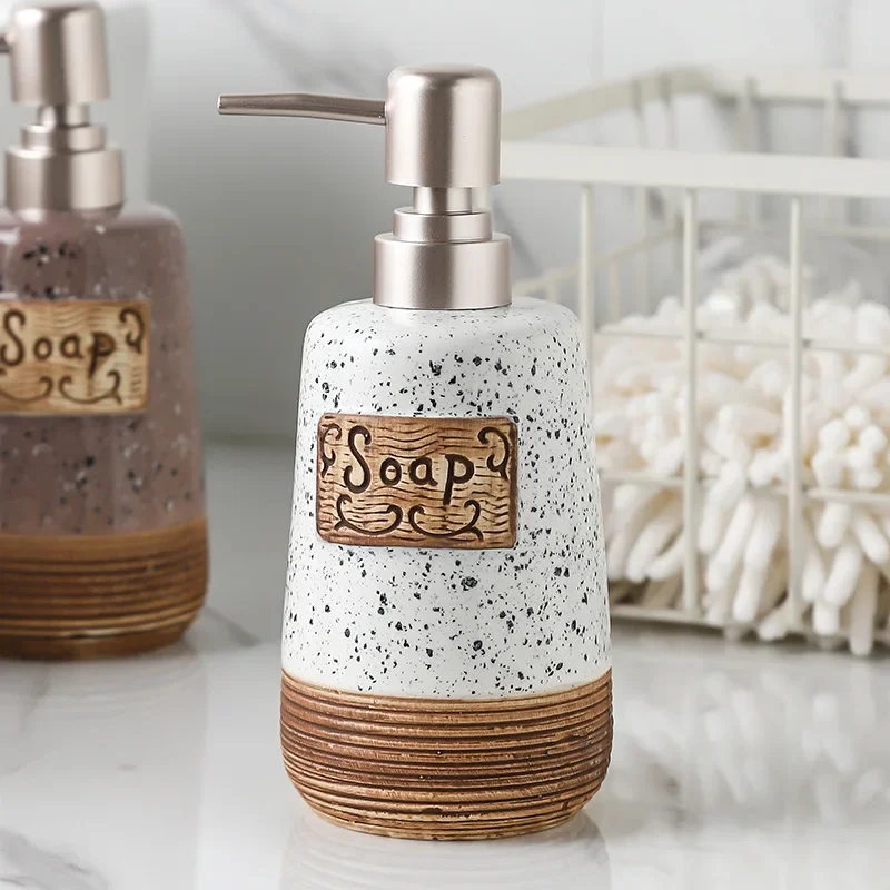 

New Bathroom Ceramic Hand Sanitizer Bottle Press Bottle Lotion Bottle Sub-bottle Soap Dispenser Shampoo Shower Gel Liquid Soap