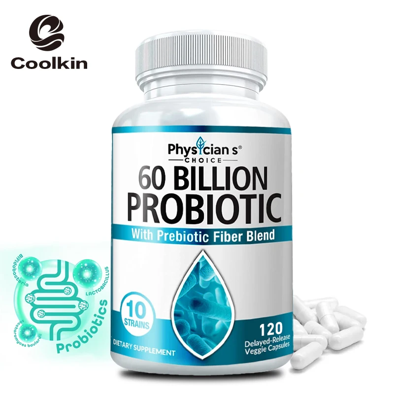 

6 Billion Live Probiotic Capsules - Promotes Digestive Health and Relieves Constipation, Diarrhea, Gas and Bloating
