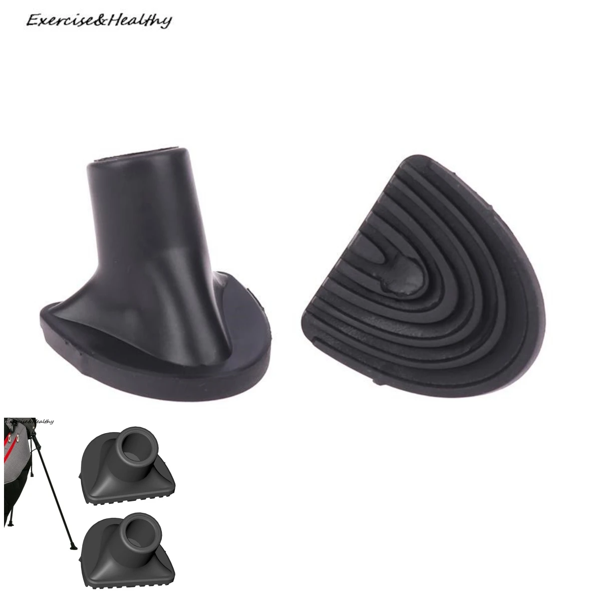

2X Universal Golf Bag Feet Replacement Golf Bag Stand Rubber Feet Replace For Golf Bag Stand Golf Bag Accessories