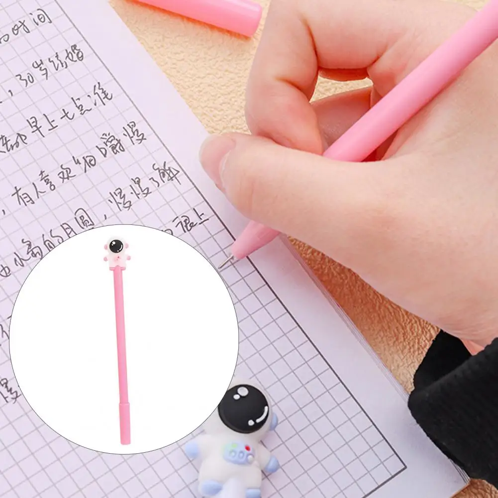 2Pcs Gel Pen Quick Drying Smooth Writing Plastic Creative Astronaut School Writing Pen for School Office