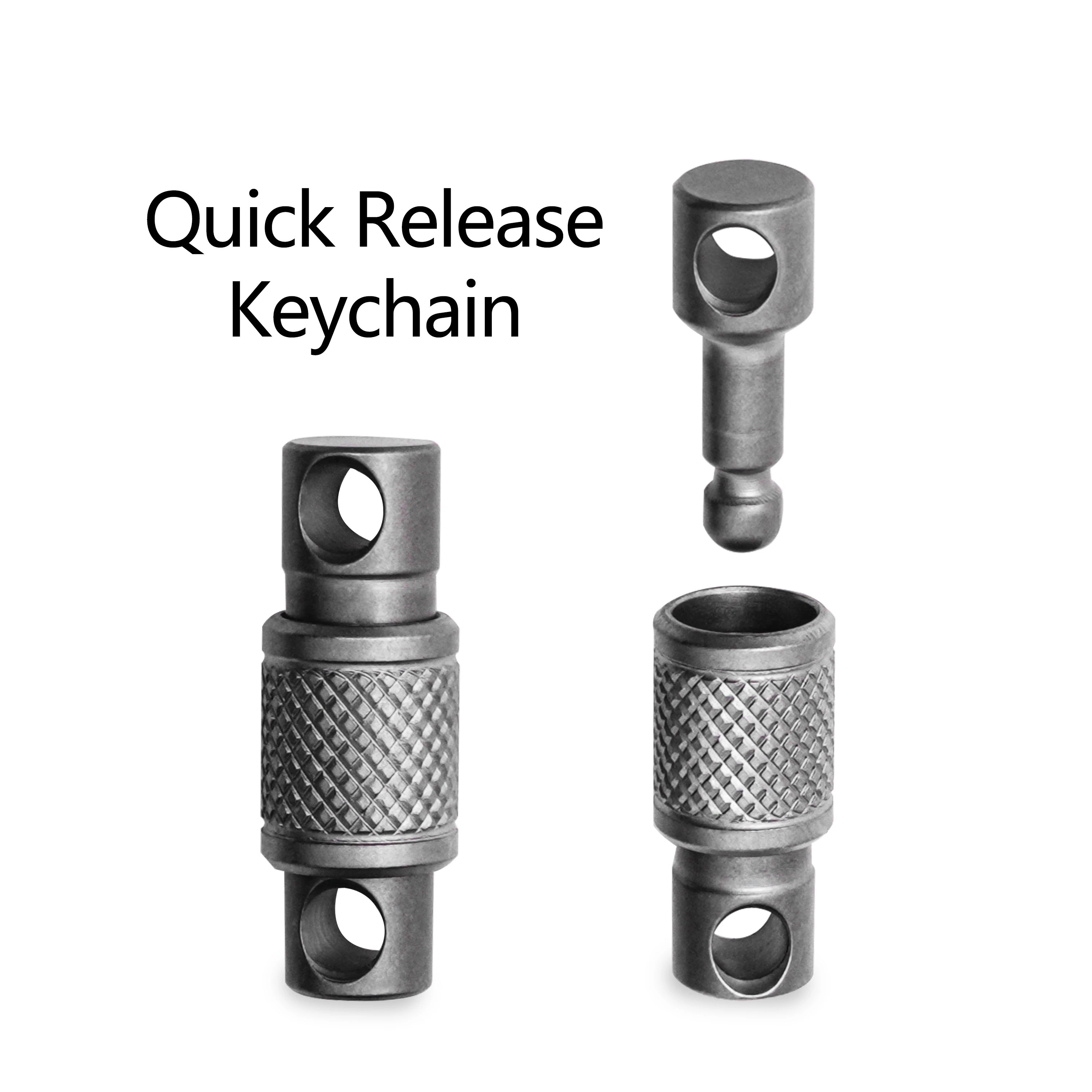 Titanium Alloy Quick Release Keychain - Portable Outdoor Mountaineering EDC Tool