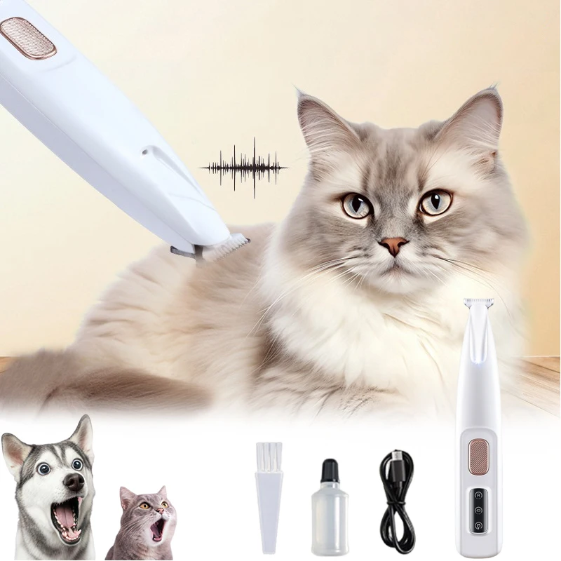 Pet Hair Trimmer Dog Hair Trimmer Dog Clipper Pet Clipper Hair Trimmer Dog Paw Trimmer LED Light Fully Waterproof Portable Display 18mm Widen Blade