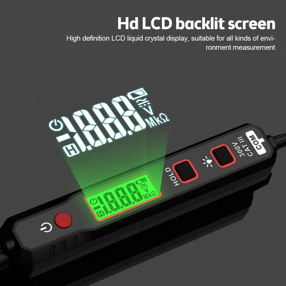 DC/AC Voltage Detector Car Fault Maintenance Circuit Test Pen Digital Display Ba