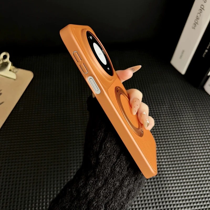 Lychee Texture PU Leather Ultra Thin Magnetic Case with 360° Rotation Ring Stand