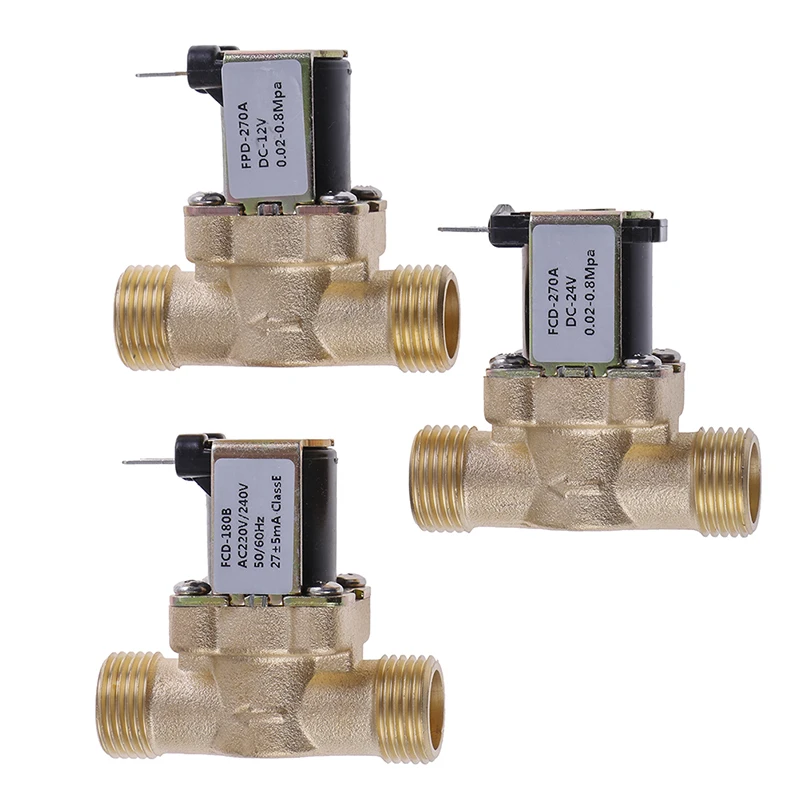 Latão Elétrica Válvula Solenóide Água Air Inlet Flow Switch Solar Water Heater Valve dc 12v 24v ac 220v g1 2