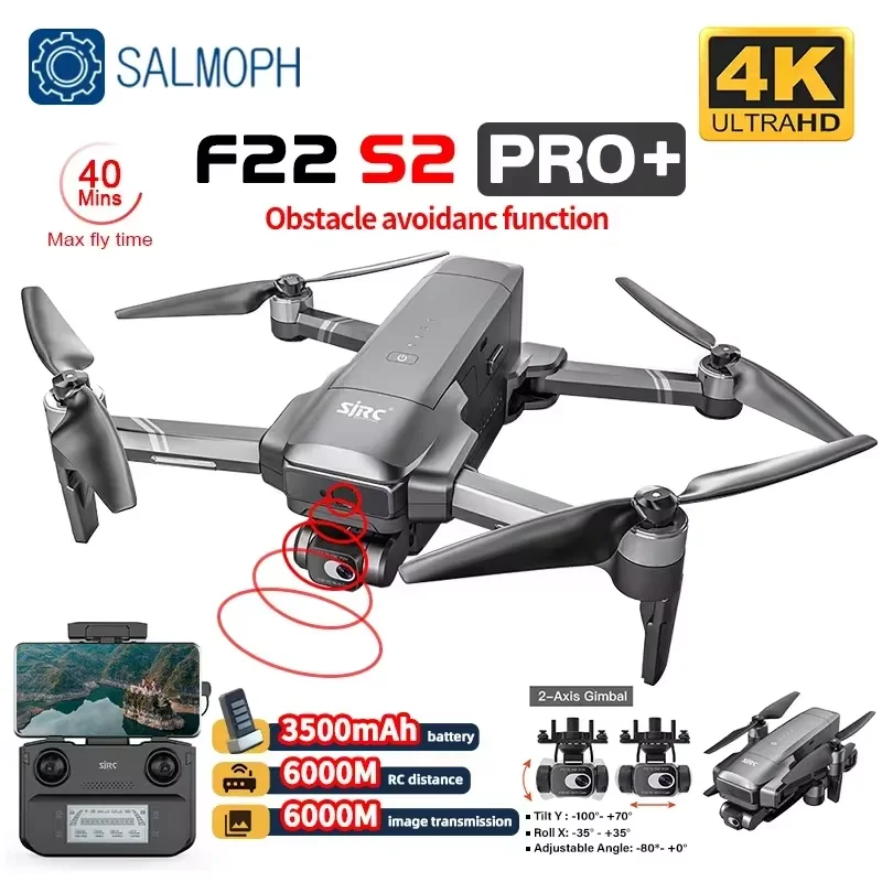 SJRC F22 S2 PRO+ 4K GPS Drone with Obstacle Avoidance 1