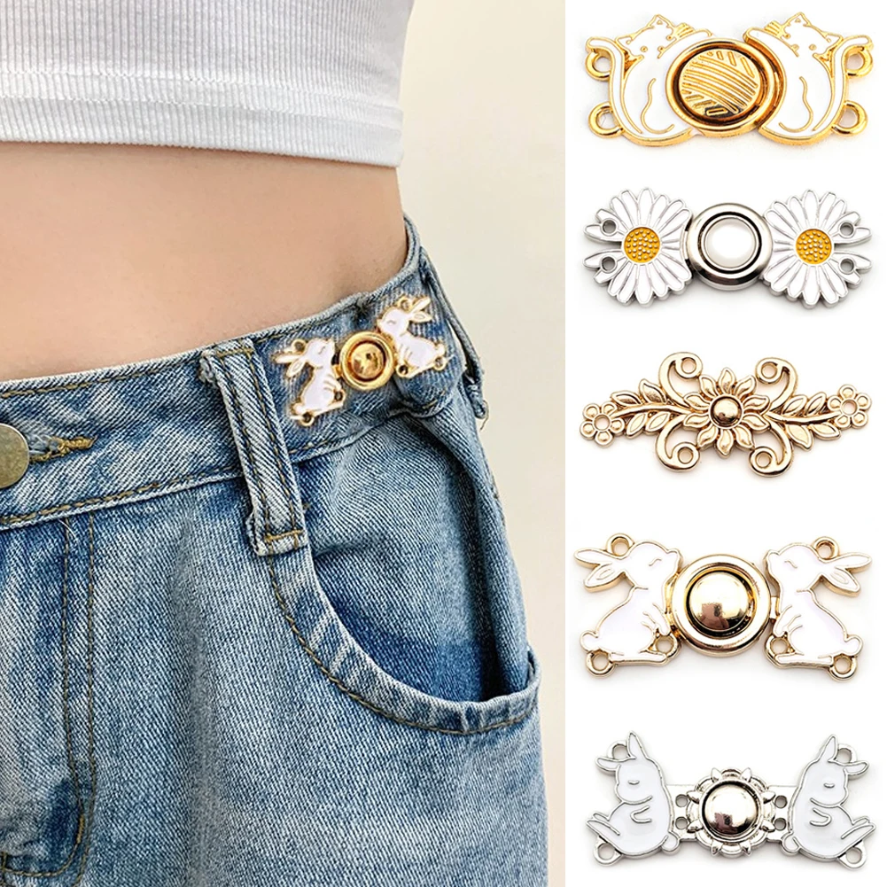 Jeans Waist Buckle Waist Closing Artifact Invisible Snap Button Removable Tightening Waistband Button Clothing Pant Adjust Tool 2