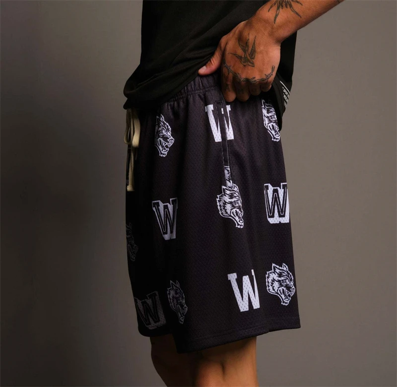 Description Picture 5 of itemSummer new outdoor casual men's shorts loose fashion quarter pants mesh breathable quick drying fitness men's sports pants