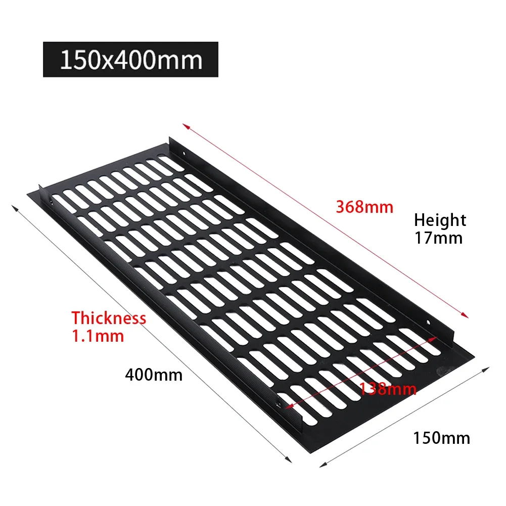 150mm Wide Vents Perforated Sheet Aluminum Alloy Air Vent Cabinet Wardrobe Ventilation Grille