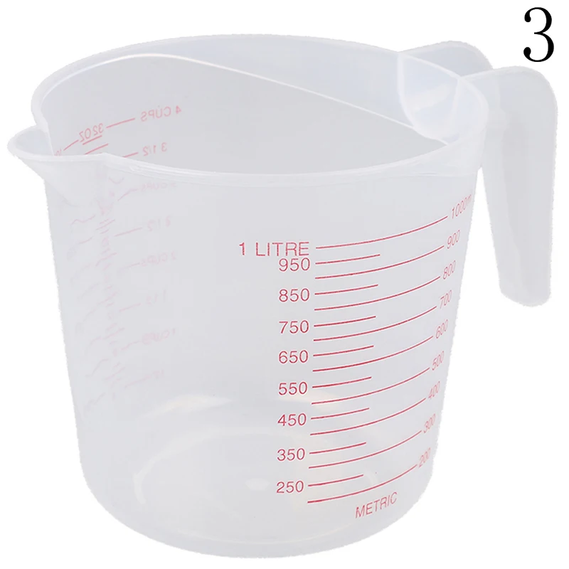 New 1l Plastic Measuring Jug Cup Graduated Surface Cooking Bakery Container  School Learning Stationery Laboratory Supplies - Beaker - AliExpress