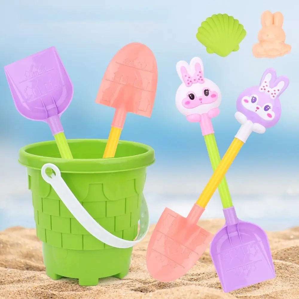 

1 Set ABS Beach Sand Play Toys Shovel Water Game Lightweight Portable Beach Bucket Toys Cartoon Duck Beach Play Toys Kids
