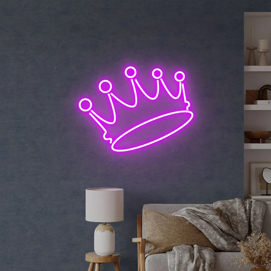

Crown Neon Sign Heart Sign Beautiful Crown LED Lights Bar Beer Game Room Bedroom Night Lamp Bedroom Living Room Hotel Wall Light