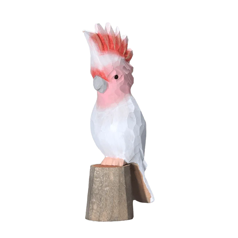 

Wood Carving Bird Handmade Solid Wood Desktop Decoration Computer Desk Office Living Room Decoration Gift Parrot Figurines