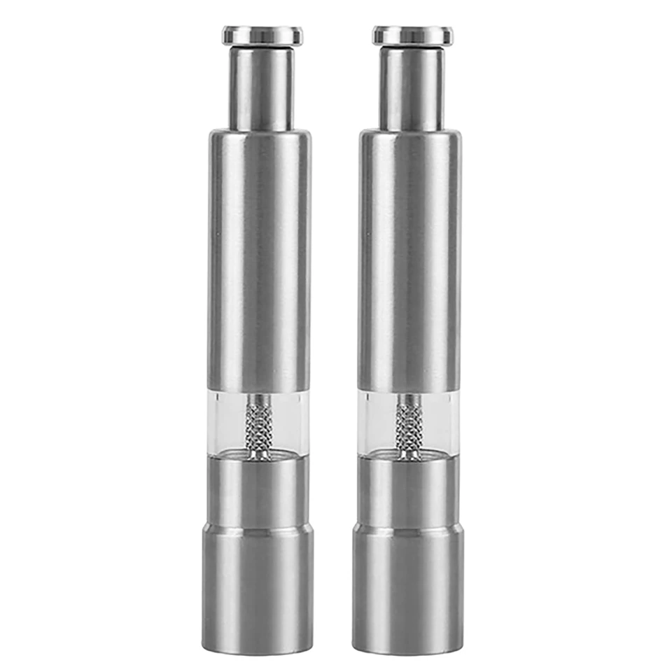 Stainless Steel Salt and Pepper Grinder Set
