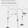 Toilet Booster Elderly Non Perforated Toilet Seat Assist Disability Help, Toilet Armrest Railing Frame Disabled Transfer Chairs 2
