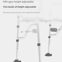 Toilet Booster Elderly Non Perforated Toilet Seat Assist Disability Help, Toilet Armrest Railing Frame Disabled Transfer Chairs 2