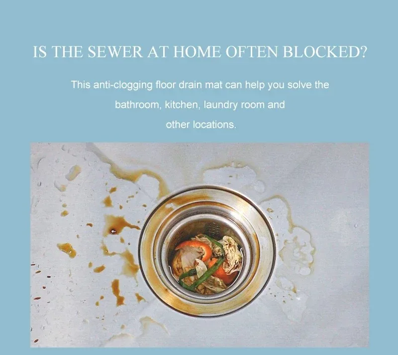 Description Picture 5 of itemBathtub Floor Drain Filter Sink Anti Clogging Filter Shower Drain Plug Kitchen Sink Filter Bathtub Filter Bathroom Accessories