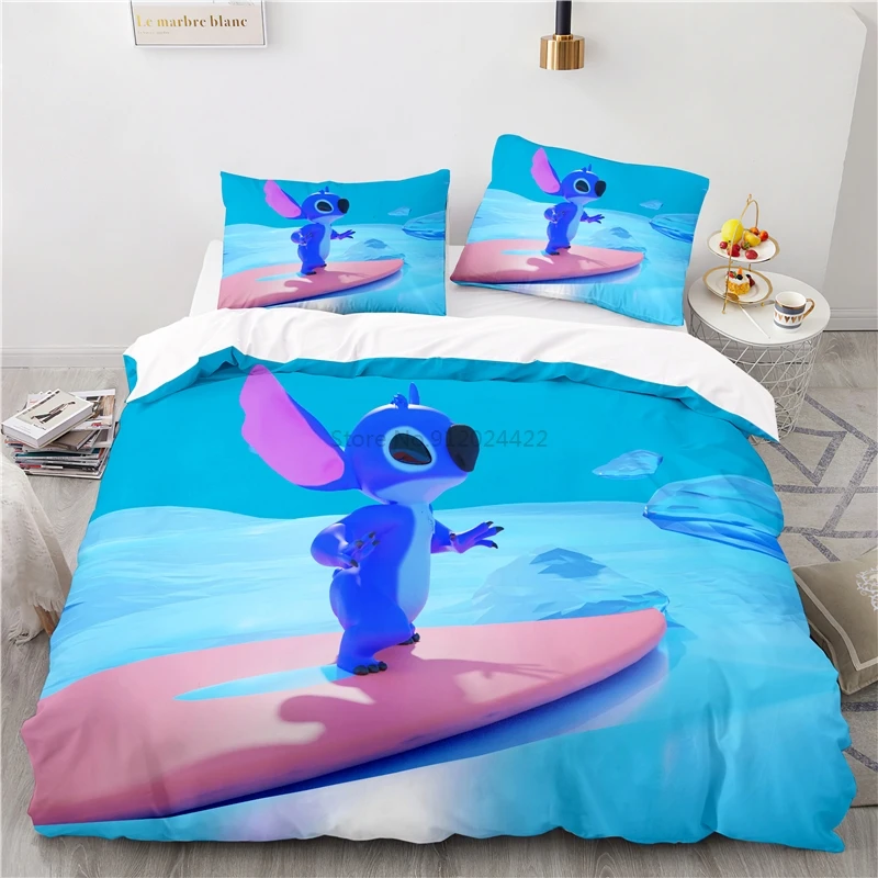 Classic Cartoon Stitch Bed Cover Set Pillowcase 3d Disney Bedding Sets Single Double Twin Full Queen King Size Duvet Cover Sets 