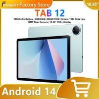 Fossibot Tab 12 10.95" FHD Display Tablet 18GB RAM+256GB ROM Android 14 Tablets Octa-core 1.6GHz 7000mAh Battery Tablet PC 1